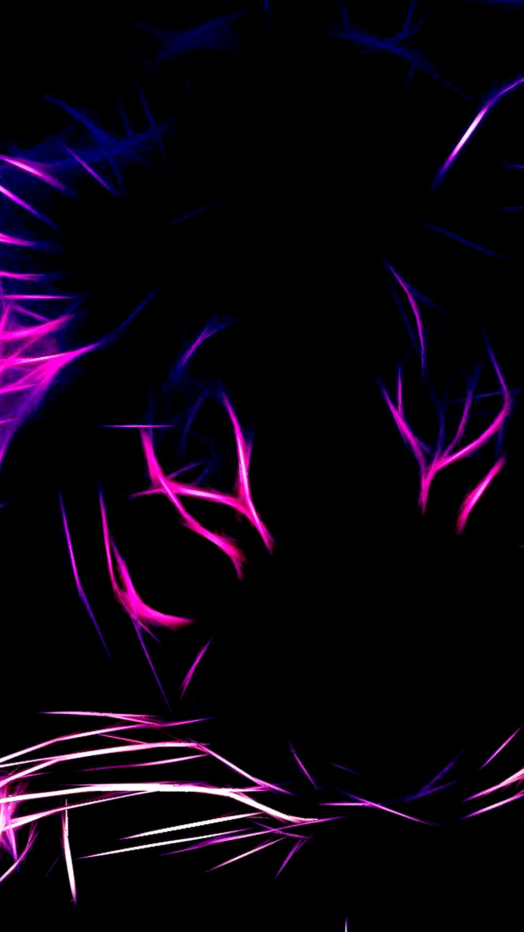 A Purple And Pink Tiger With A Black Background