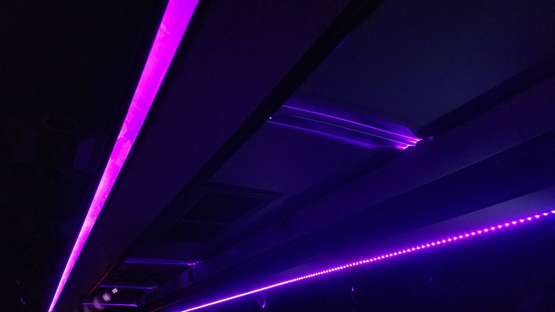 Glowing Neon Purple Lights 4K Wallpaper
