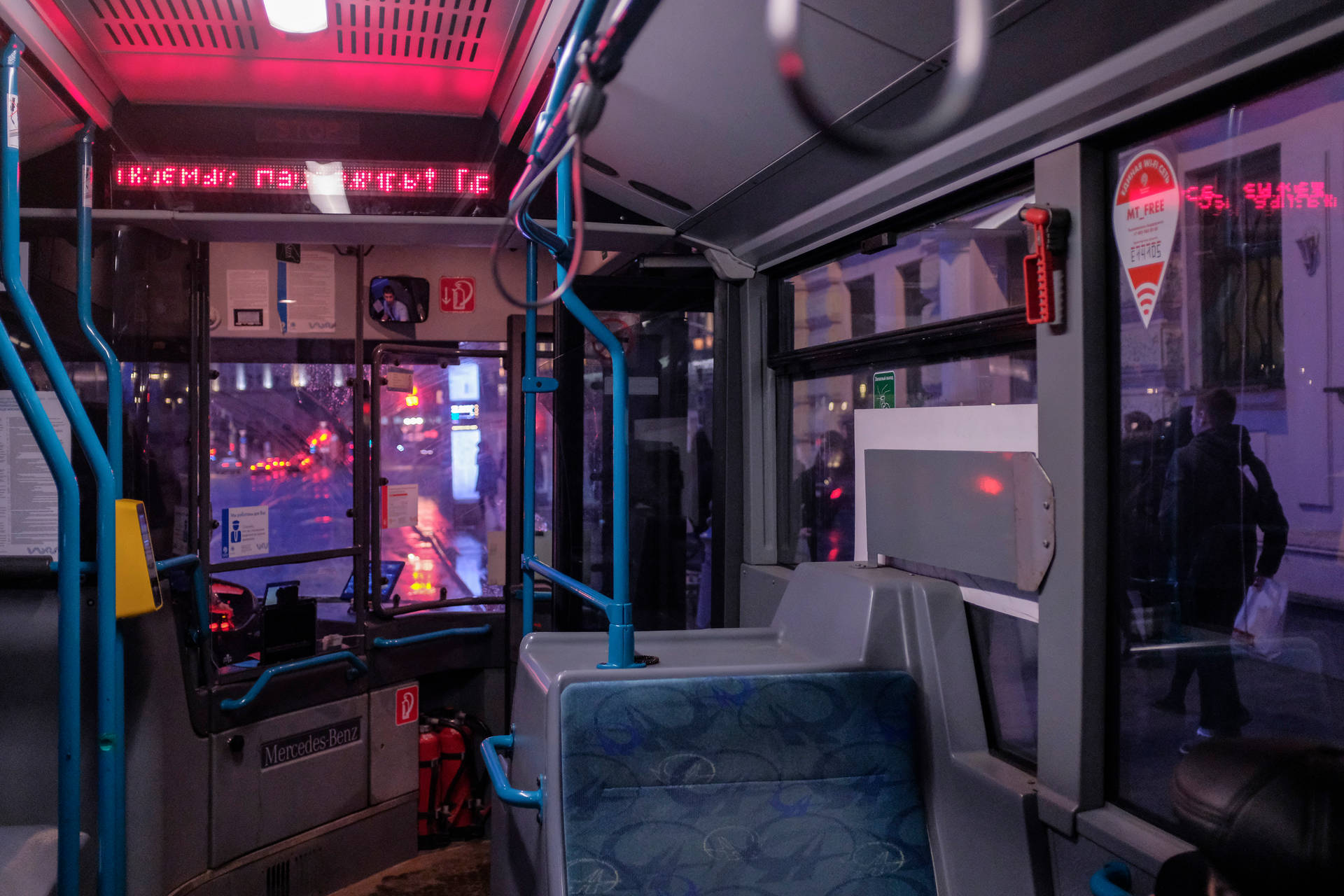 Neon Purple Aesthetic Bus Background