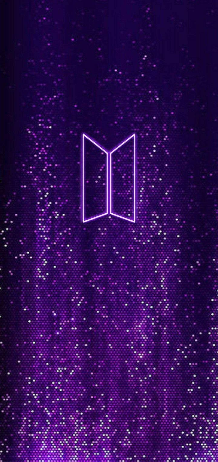 Neon Purple BTS Logo Wallpaper