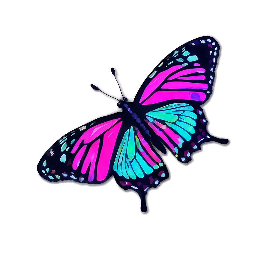 Download Neon Purple Butterfly Png 54 | Wallpapers.com