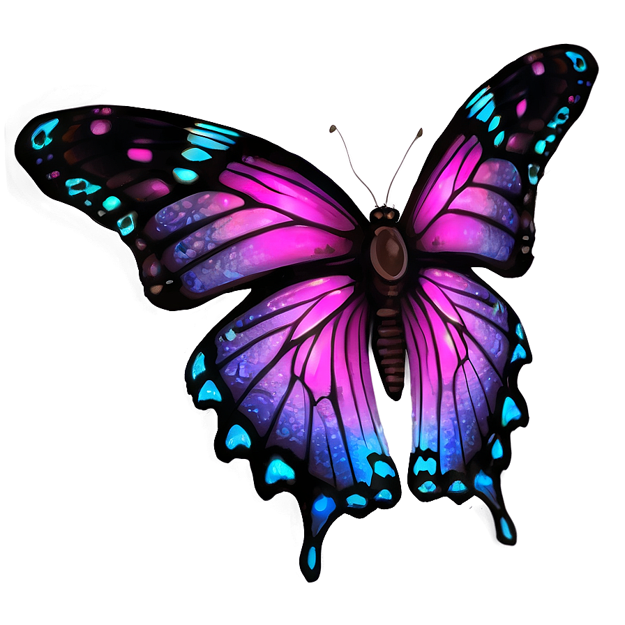 Download Neon Purple Butterfly Png 63