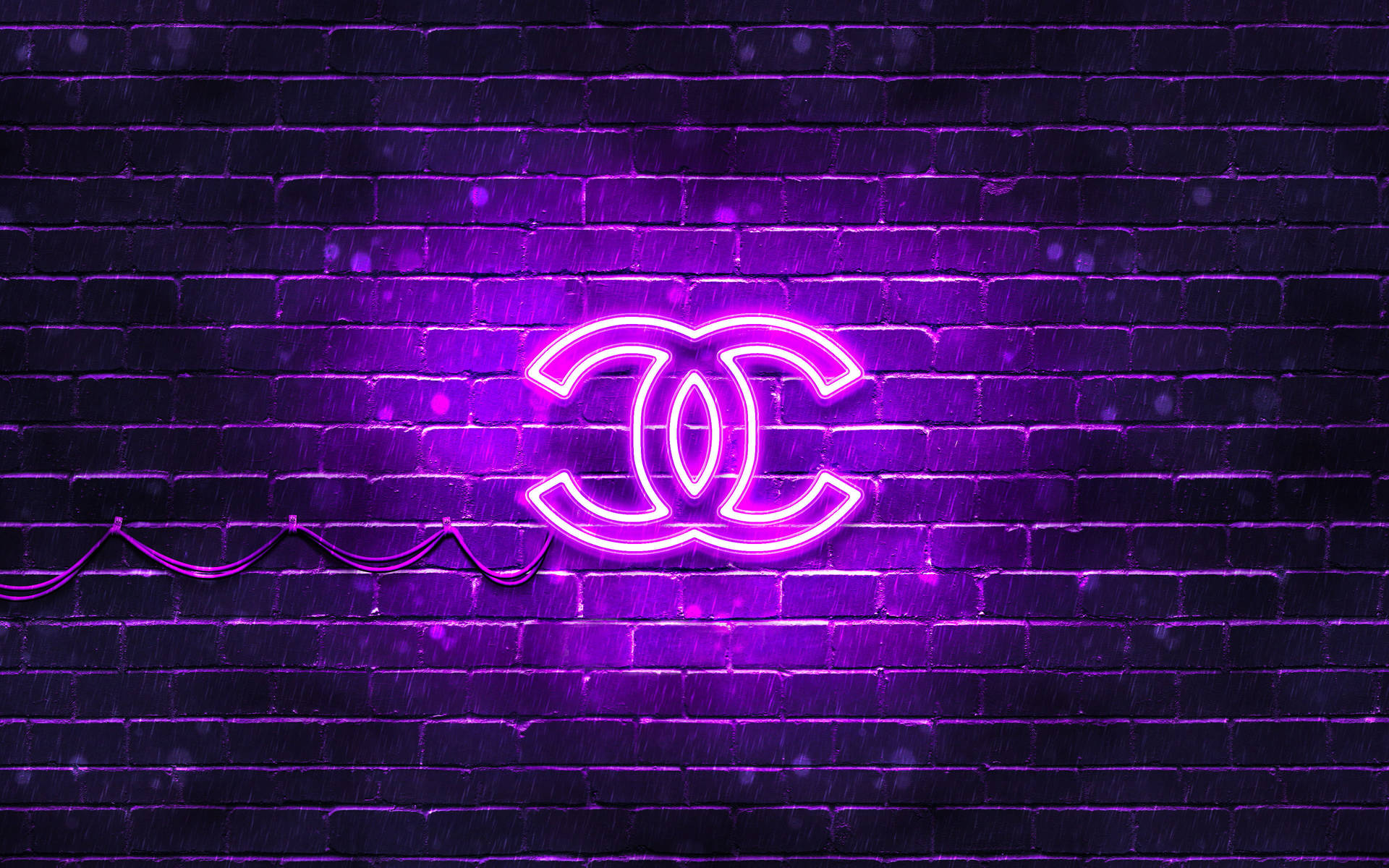Neon Purple Chanel Logo