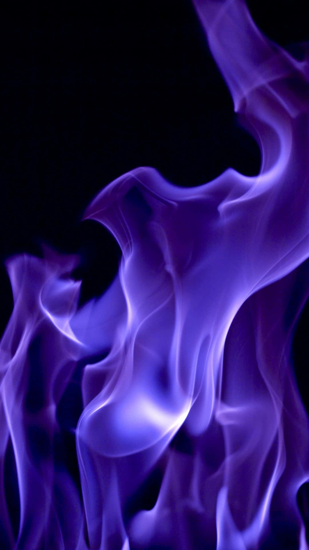 Neon Purple Flame Aesthetic Wallpaper