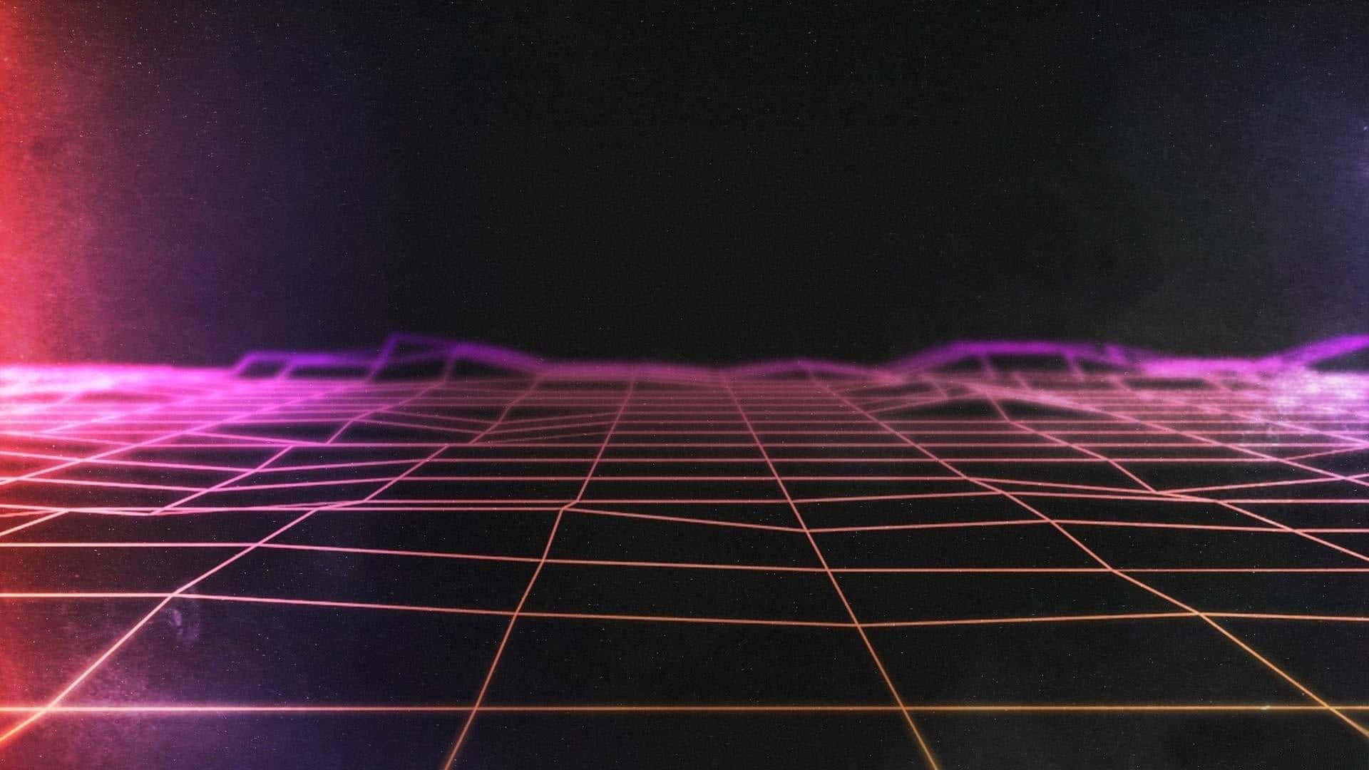 Neon Purple Grunge Aesthetic Grid Wallpaper