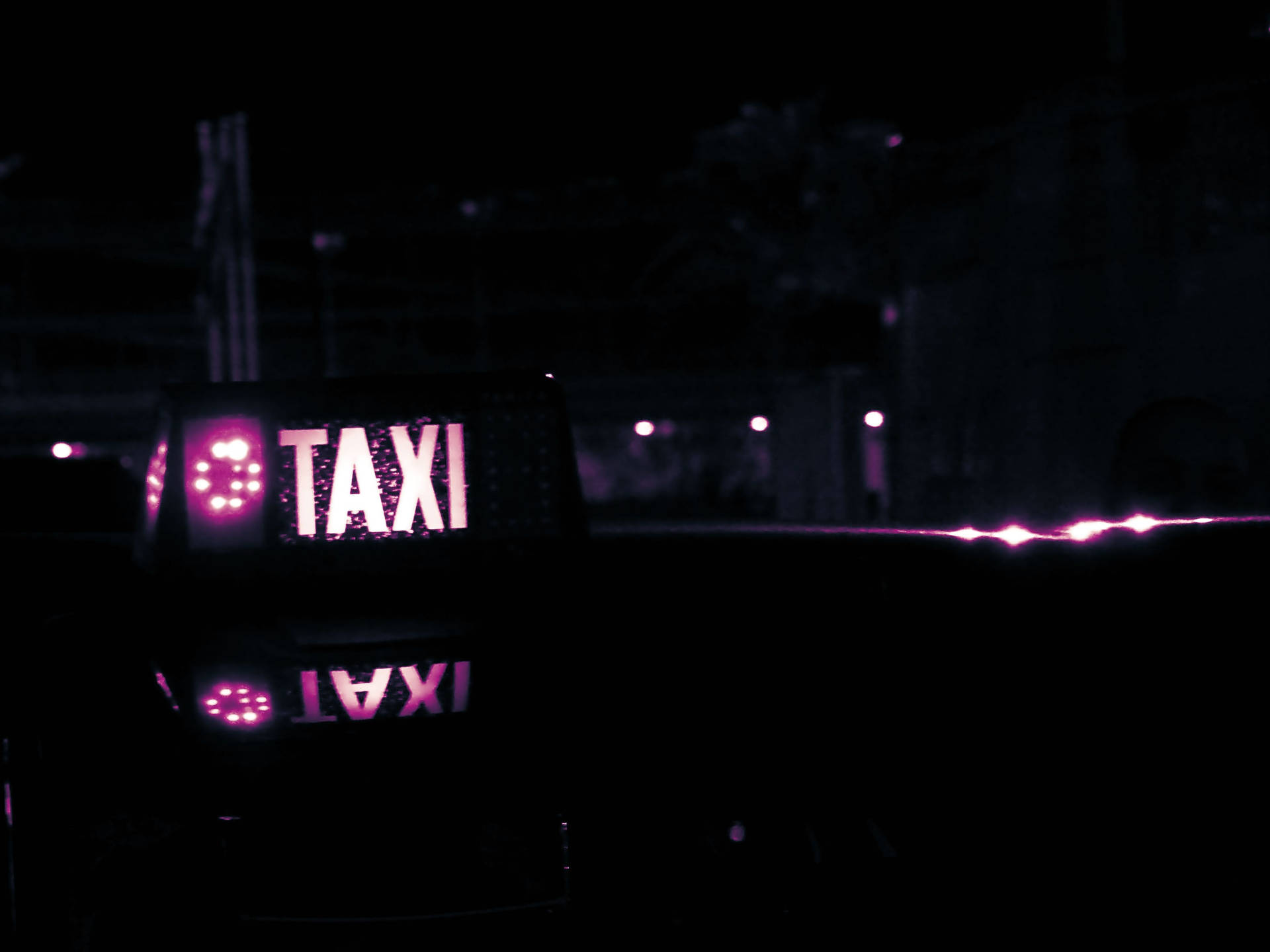Neonlila Iphone-taxi. Wallpaper