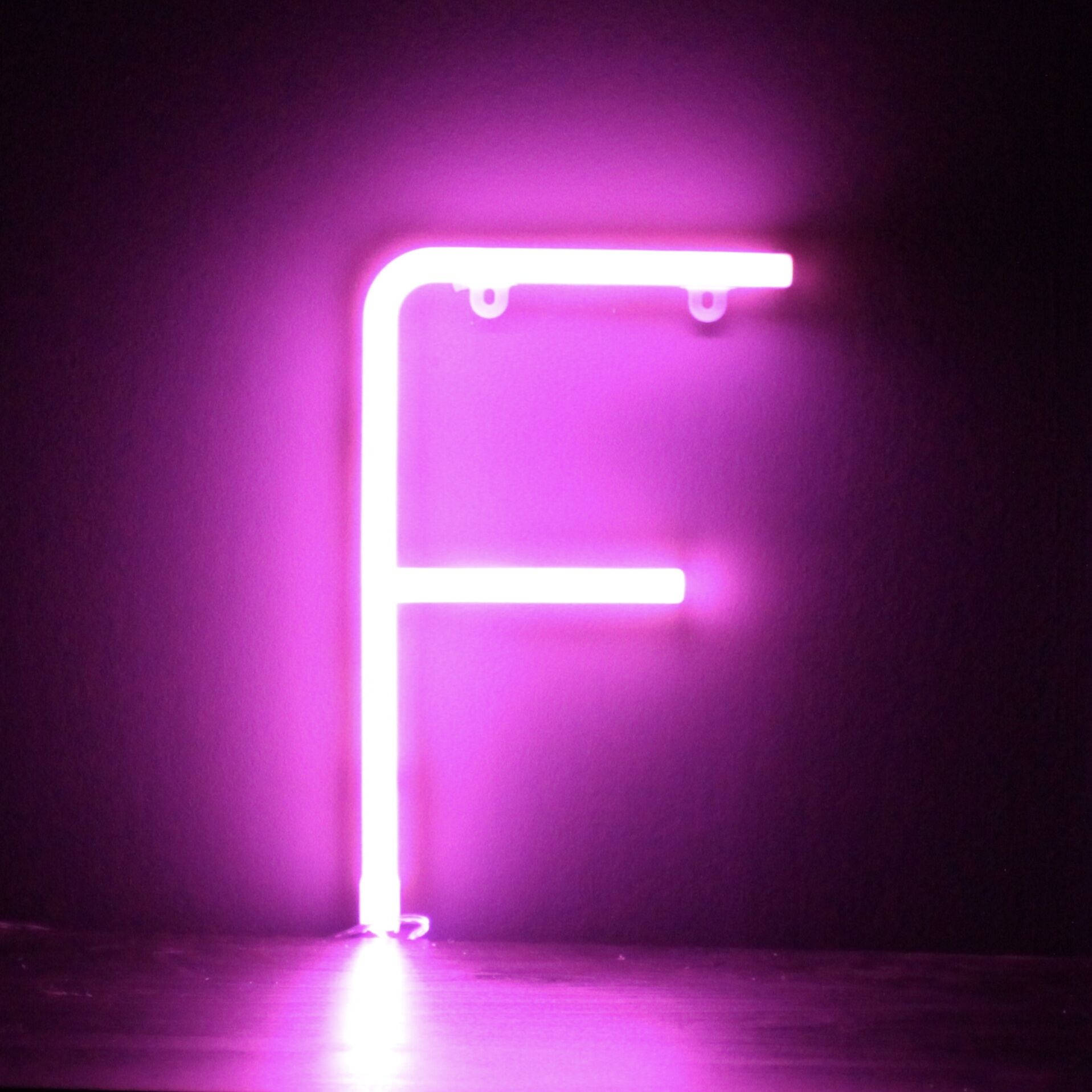 Neon Purple Letter F