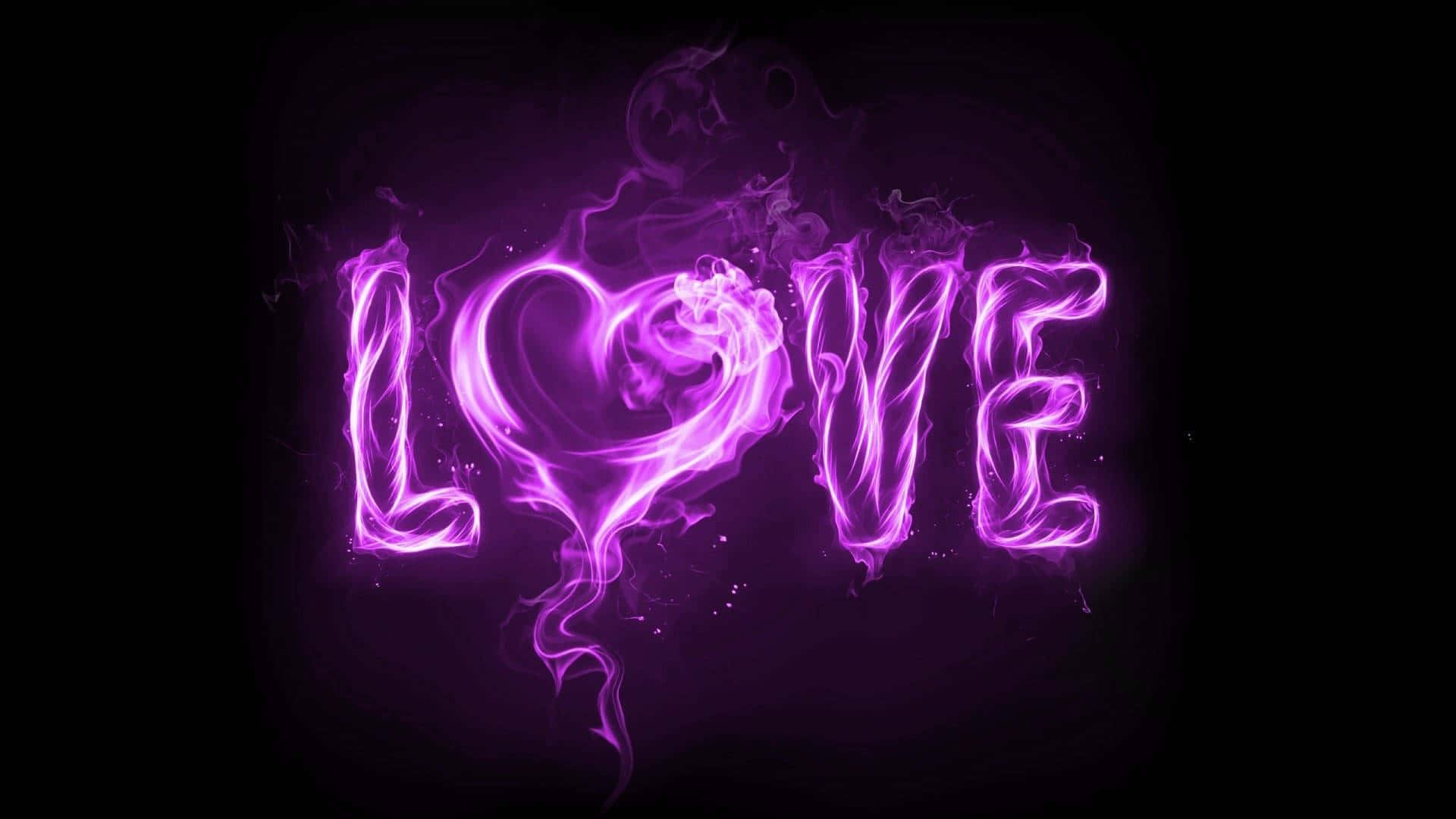 Neon Purple Love Aesthetic.jpg Wallpaper