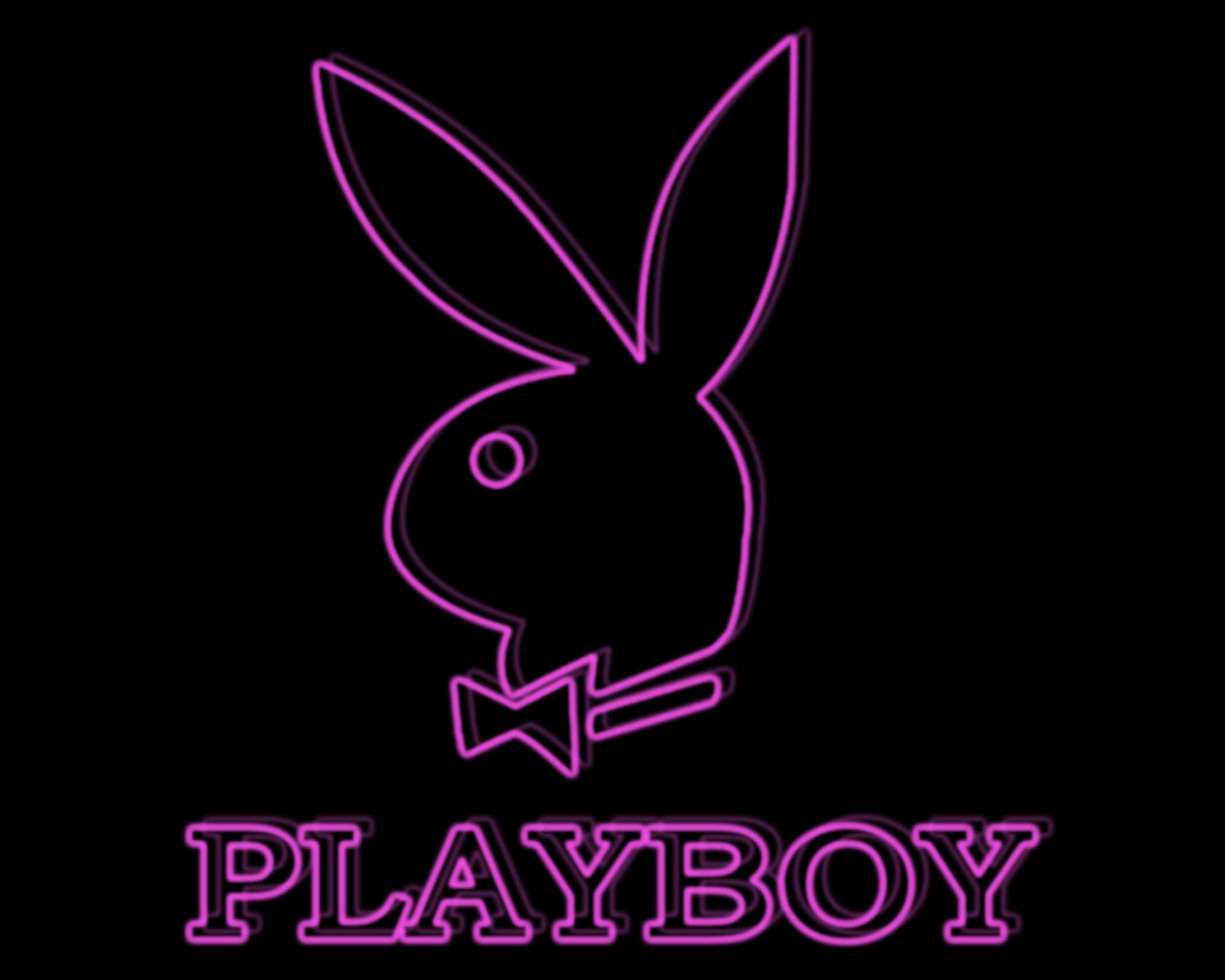 Neon lilla Playboy Logo Wallpaper