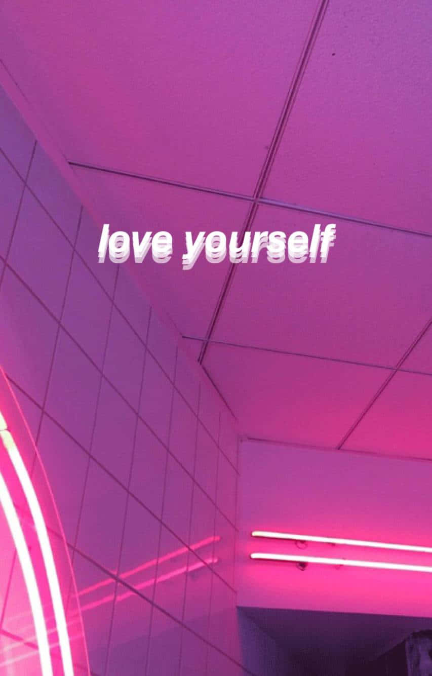 Neon Purple Self Love Aesthetic.jpg Wallpaper