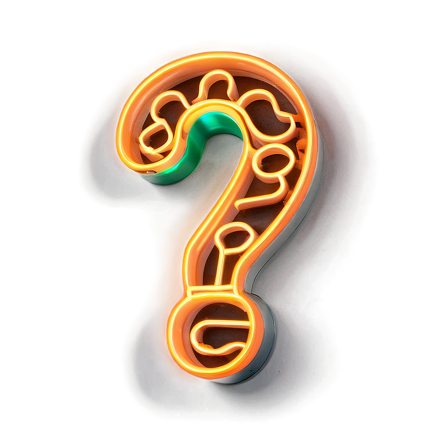 Neon Question Mark Light Png Iot PNG