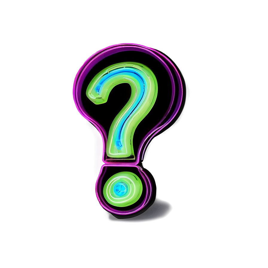 Neon Question Mark Transparent Png 76 PNG