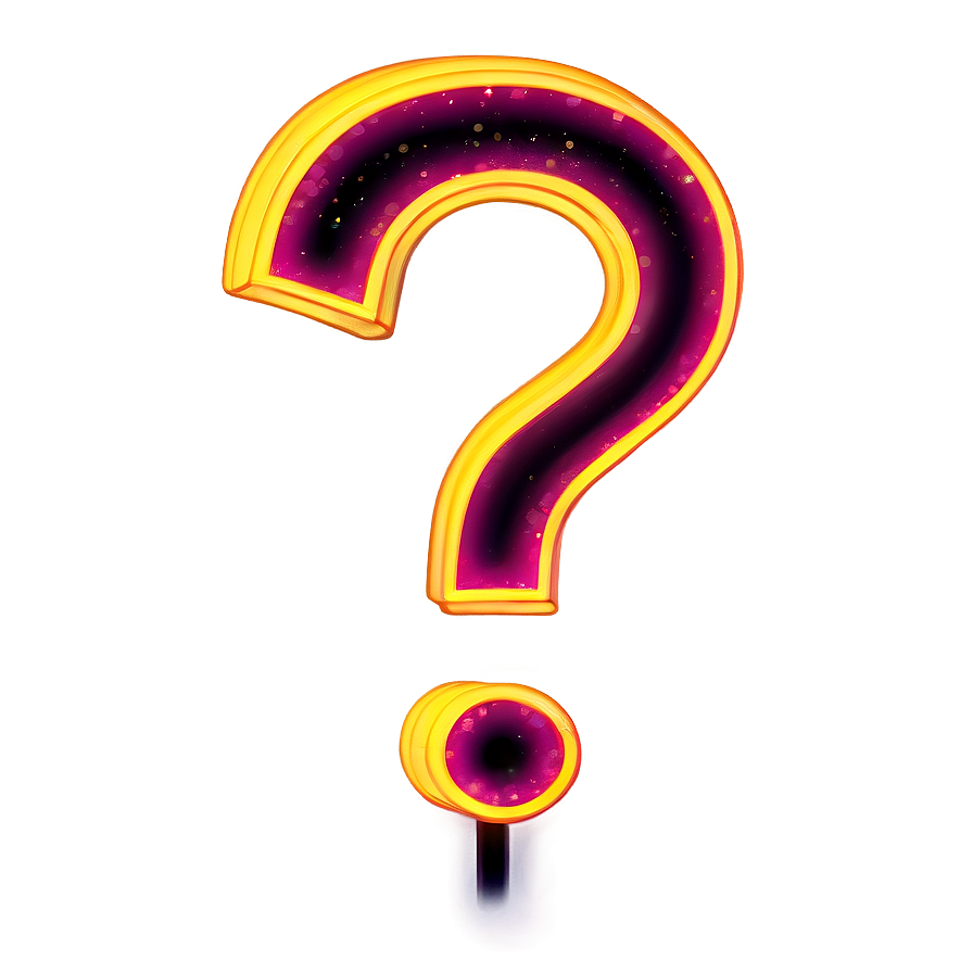 Neon Question Mark Transparent Png Cfd39 PNG