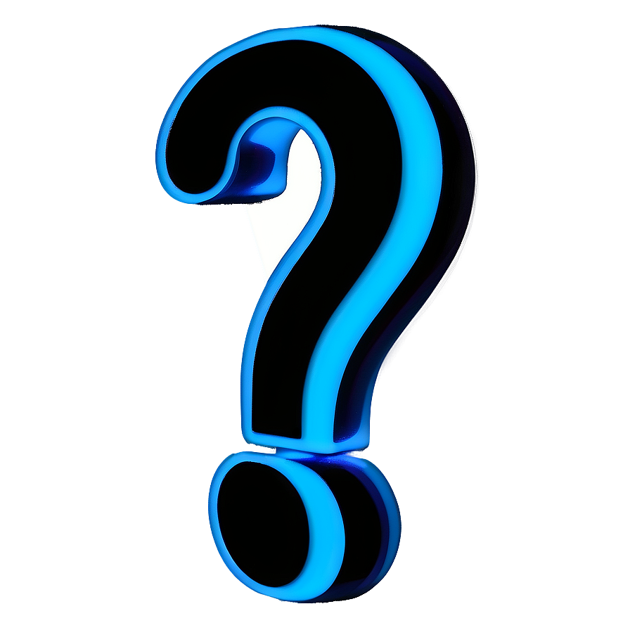 Neon Question Mark Transparent Png Pae PNG