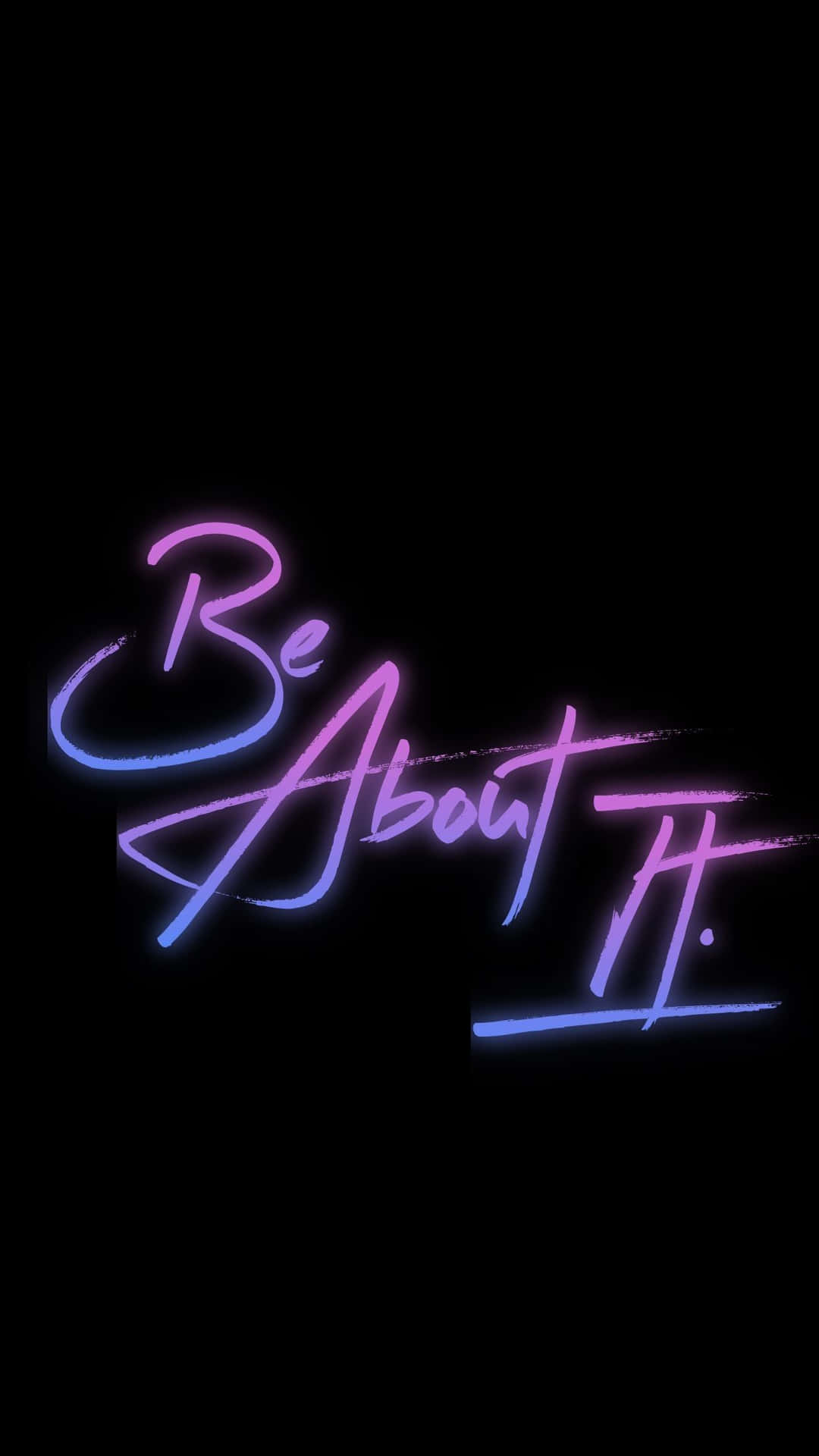 Be About It - Neon Logo Wallpaper