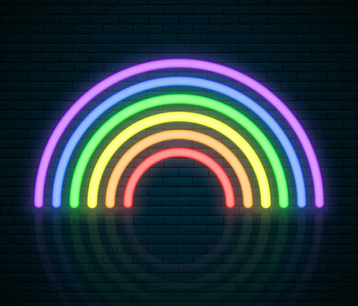Neon Rainbow Light Art Wallpaper