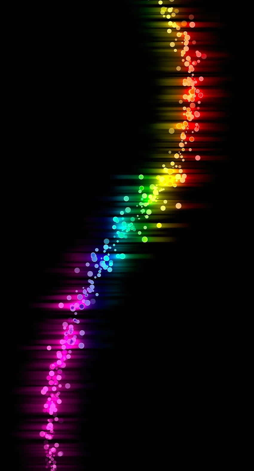 Neon Rainbow Light Streaks Wallpaper