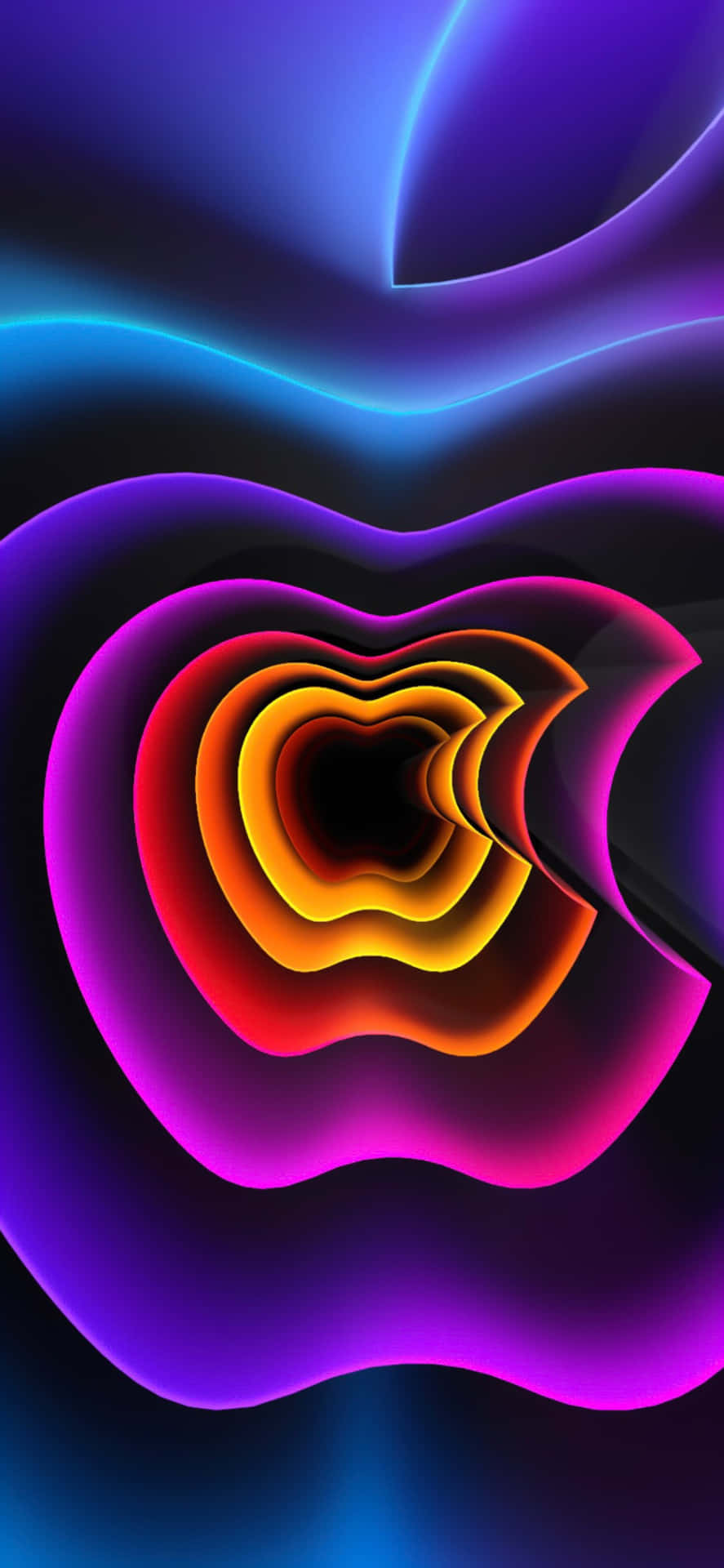 Neonregenbogen Logo Erstaunliches Apfel-hd-iphone Wallpaper