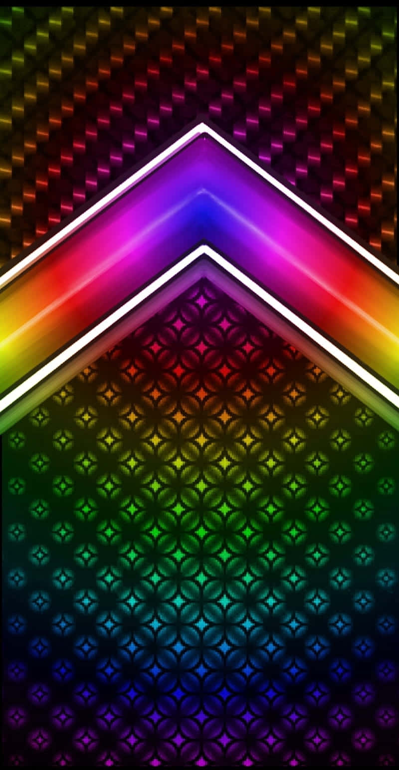 Neon Rainbow Pattern Abstract Wallpaper