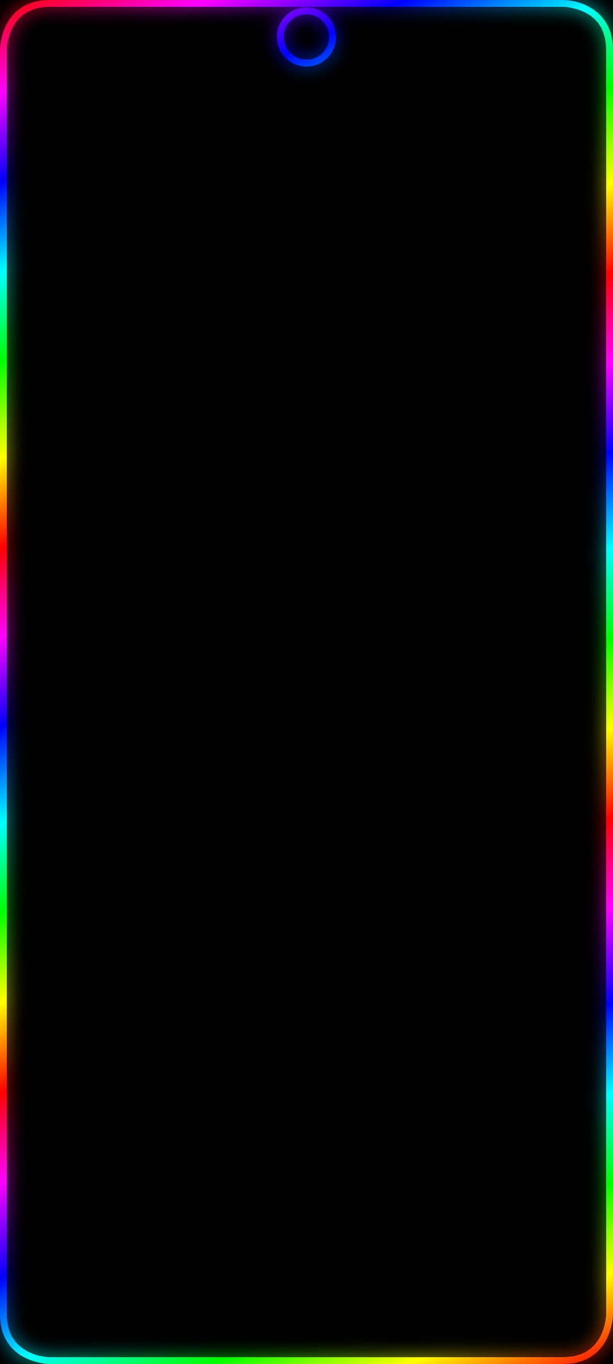 Neonregnbågeredmi Note 9-stanshål. Wallpaper