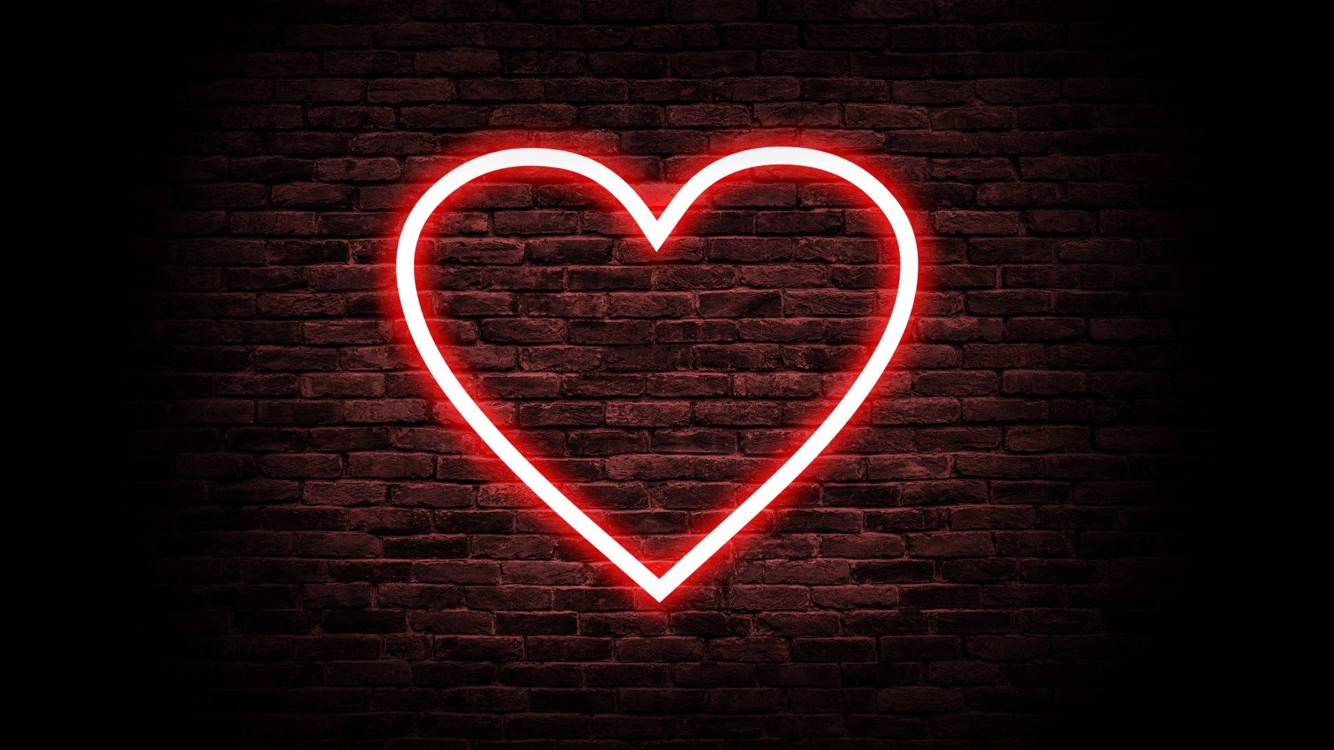 Neon Red Aesthetic Heart
