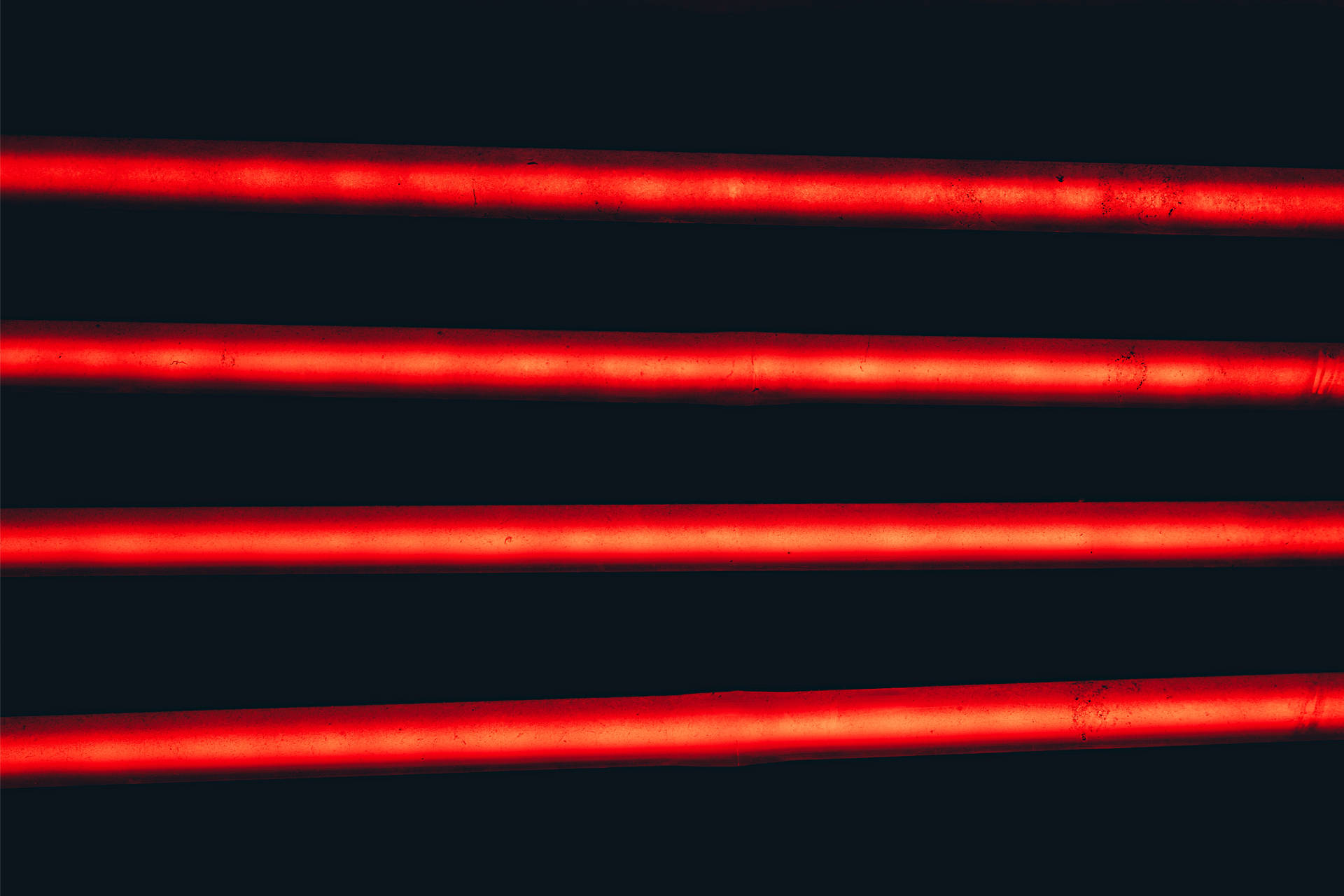 Neon Red and Black Horizontal Stripes Wallpaper