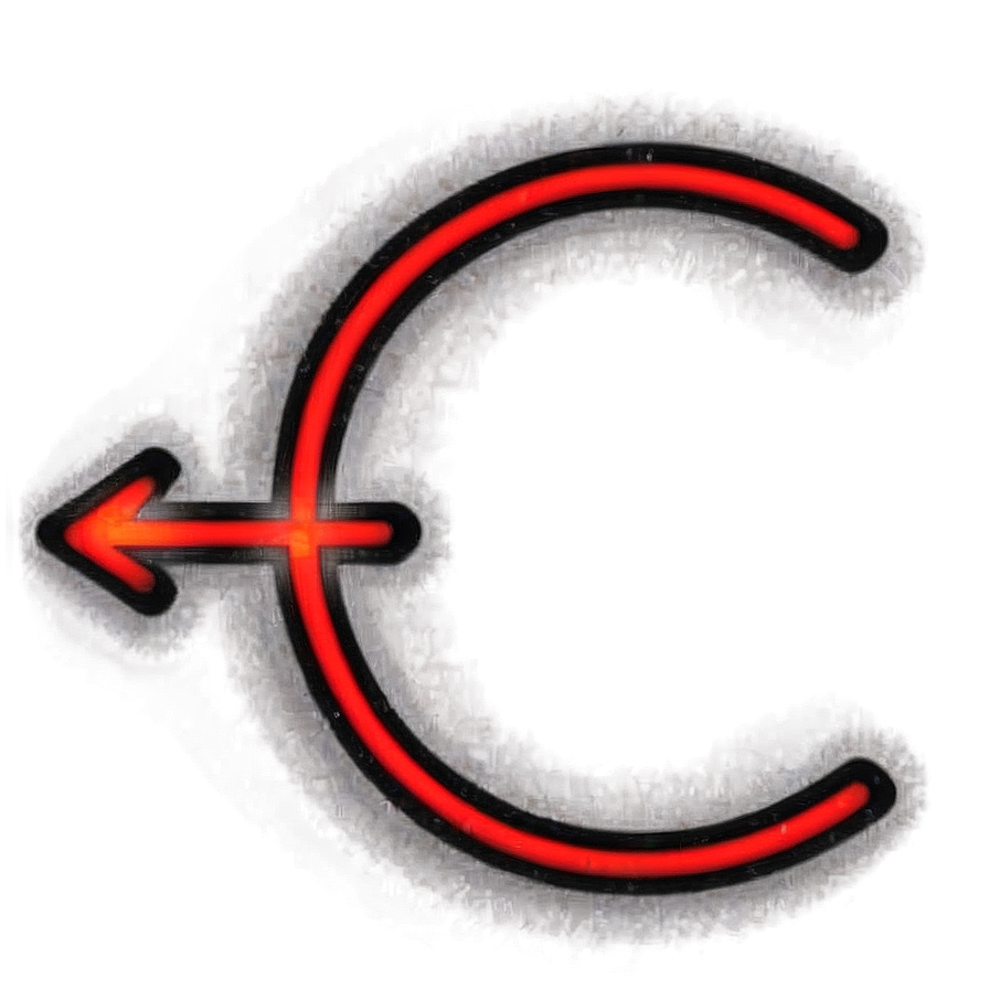 Neon Red Arrow Png Rcr99 PNG