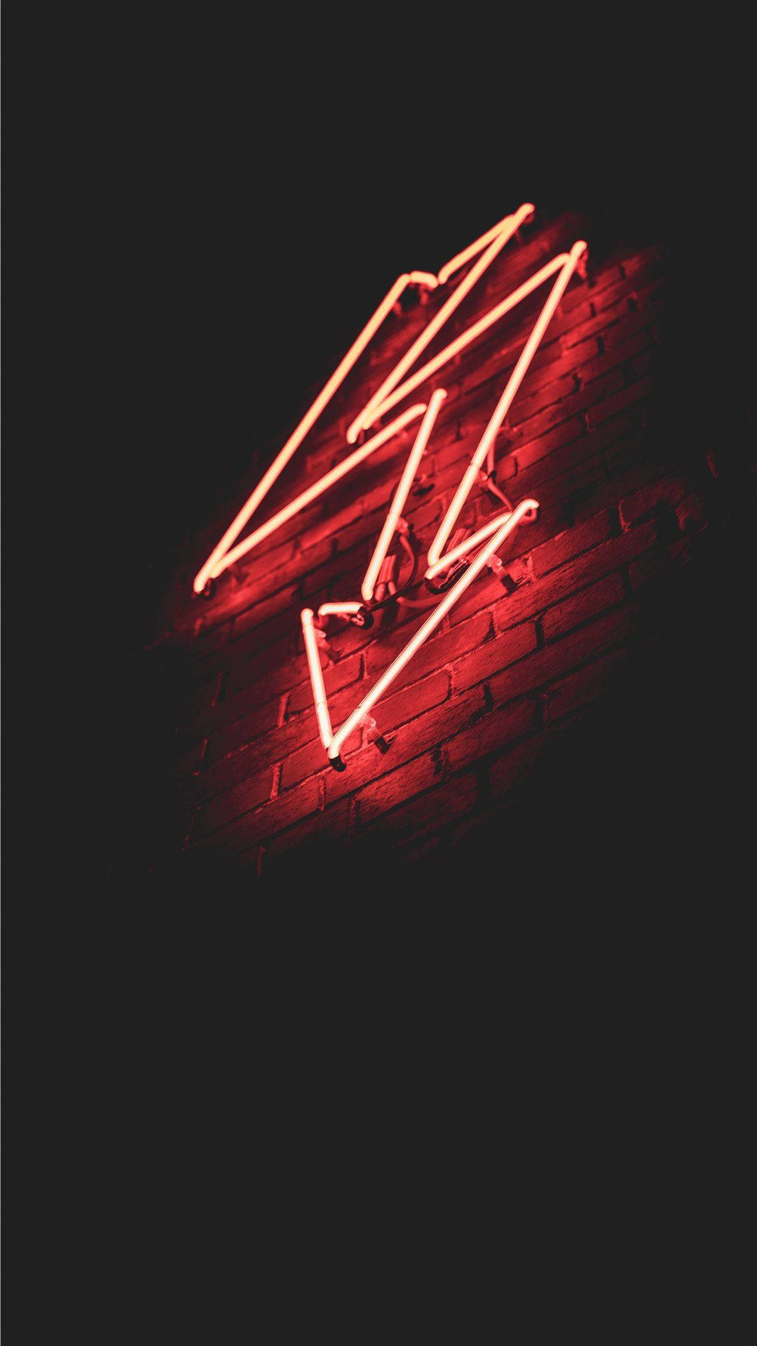 Neon Red Down Arrow Wallpaper