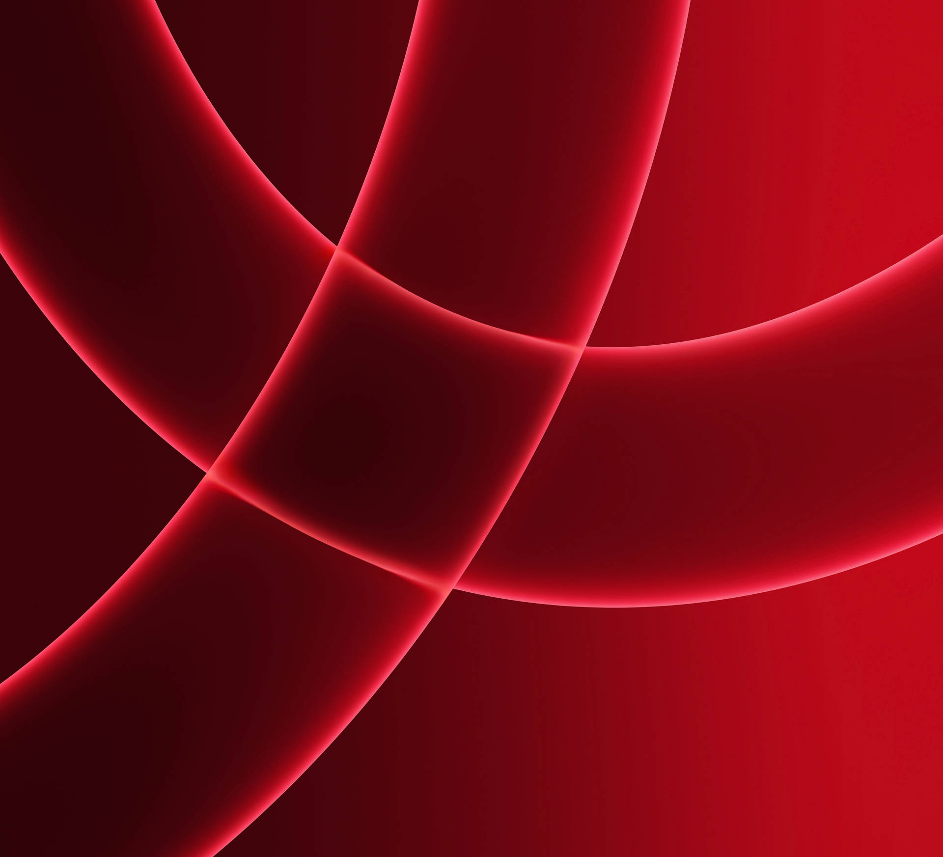 Neon Red Lines on iMac 4K Wallpaper