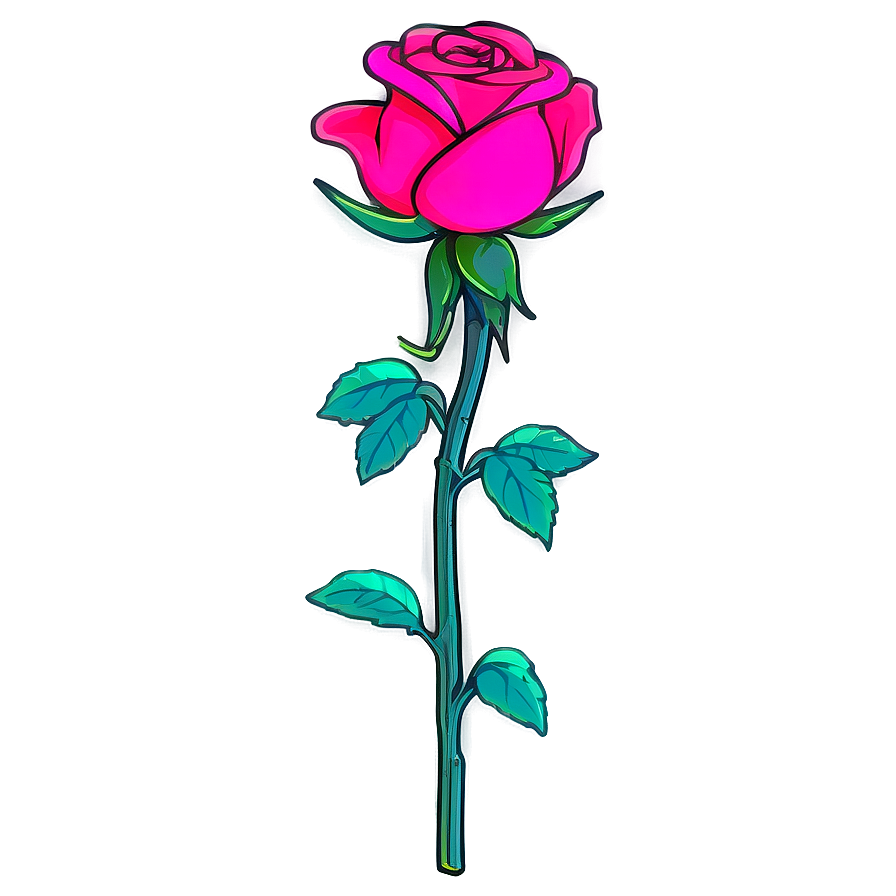 Neon Rose Png Fnc87 PNG