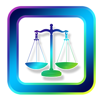 Neon Scalesof Justice Icon PNG