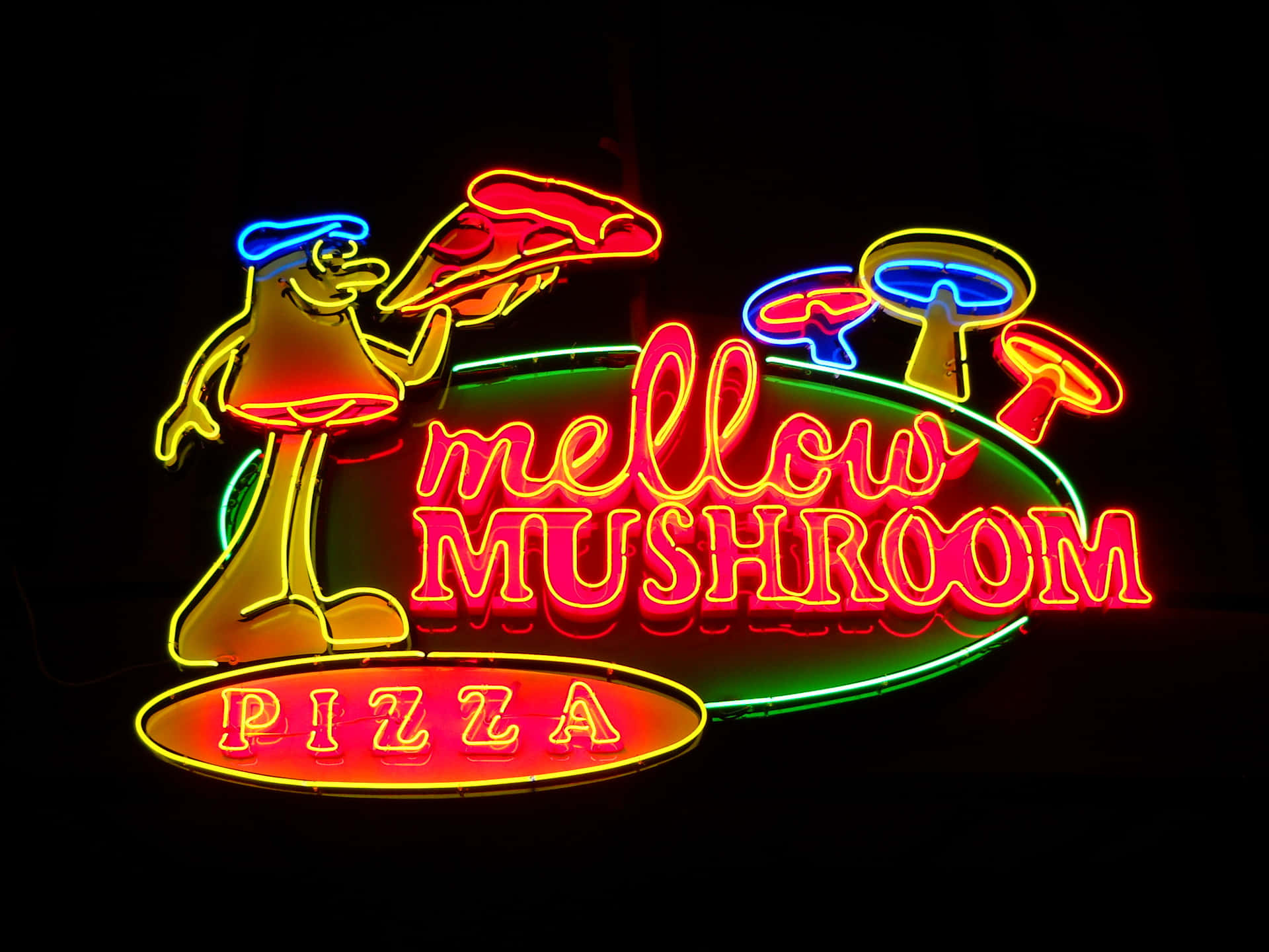 Vibrant Neon Sign Illuminating the Night