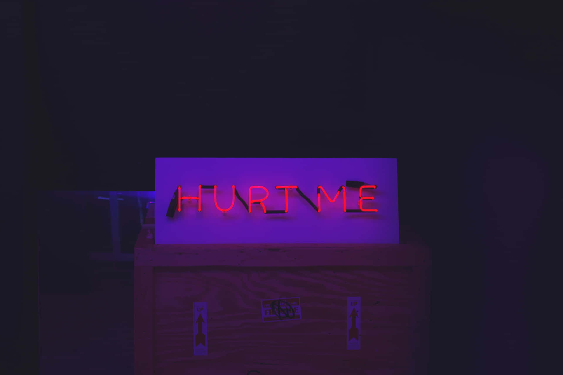 Illuminated Neon Sign on a Vibrant Background