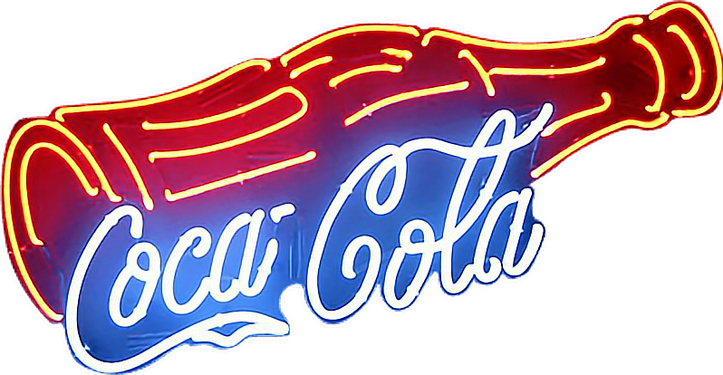 Neon Sign Coca Cola Bottle PNG
