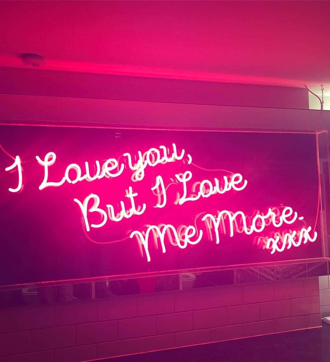 Neon Sign Love Declaration Pink Glow Wallpaper