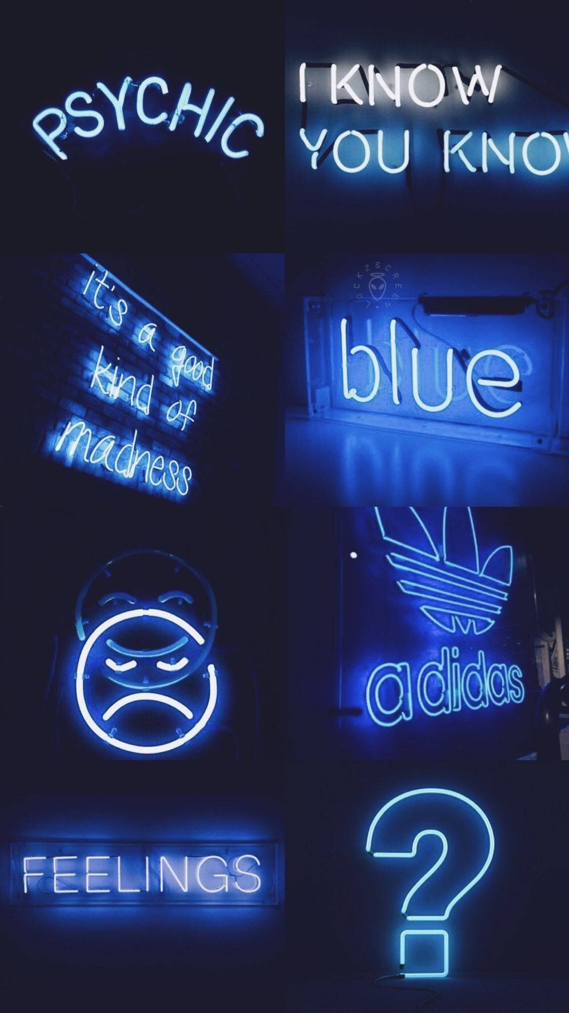 Neon Signage Blue Aesthetic Tumblr Wallpaper