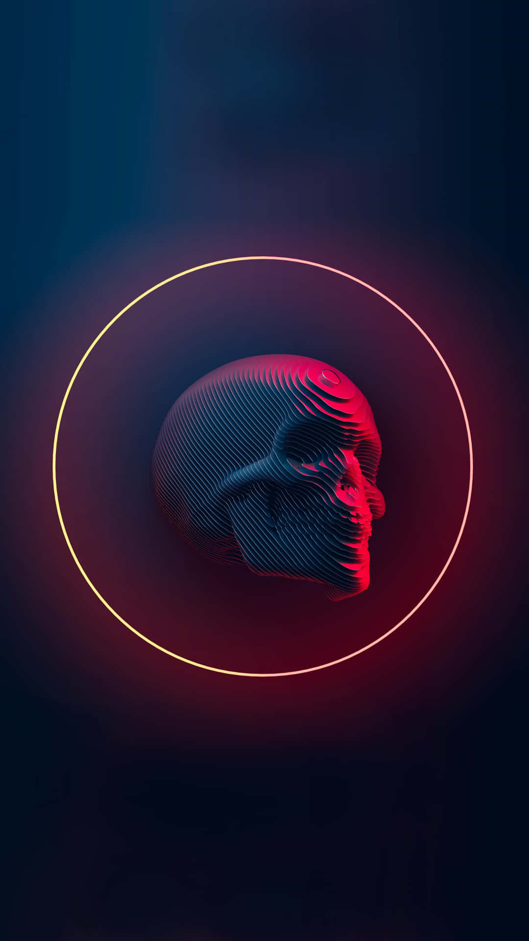 Neon_ Skull_ Artwork Wallpaper