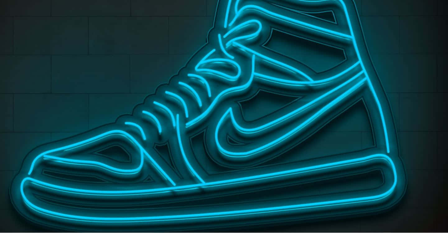 Neon Sneaker Art Wallpaper