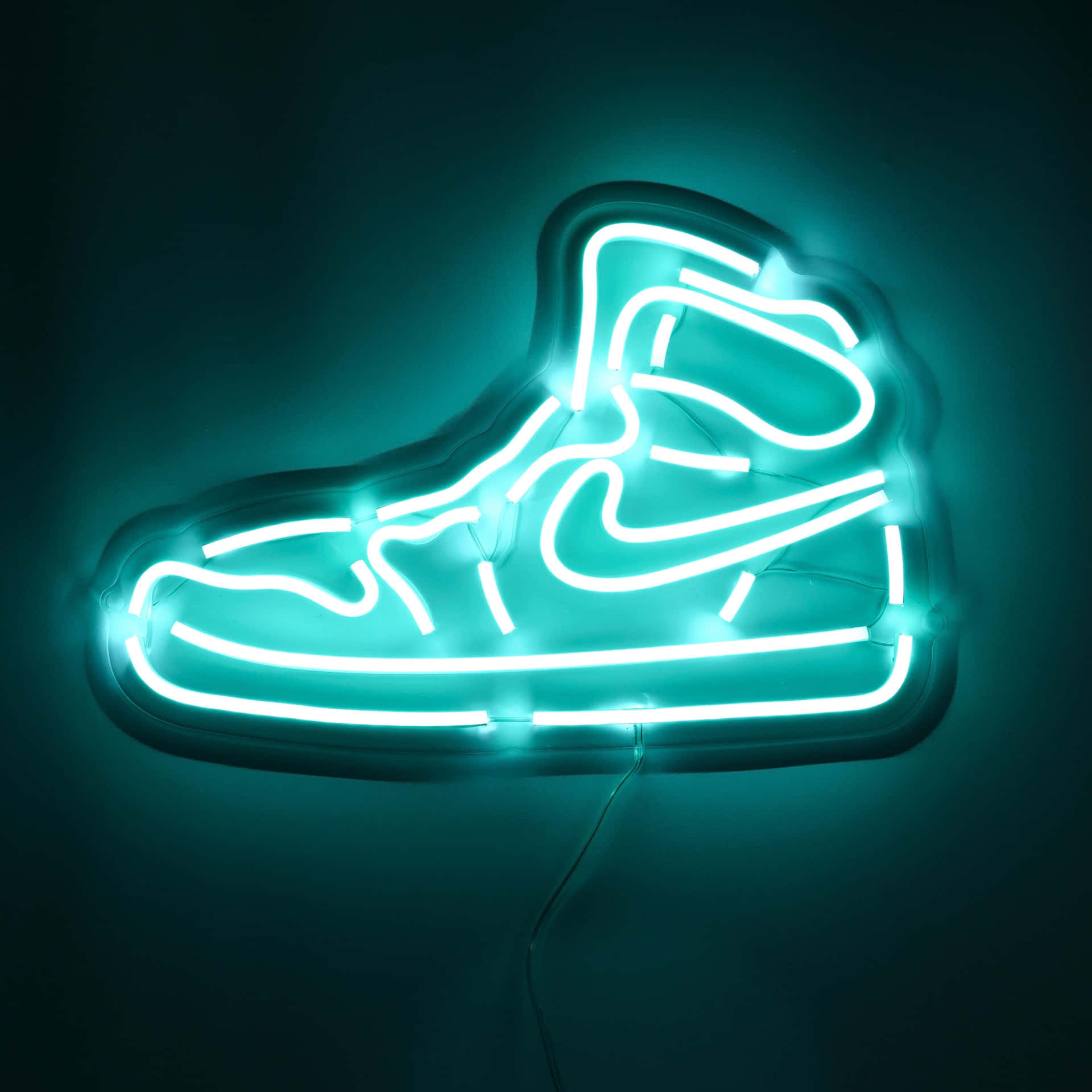 Neon Sneaker Light Sign Wallpaper