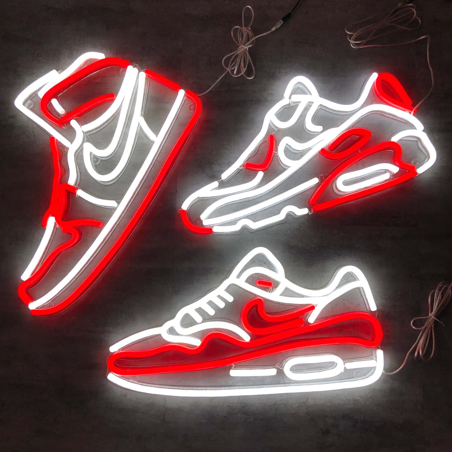 Neon Sneaker Lights Wallpaper