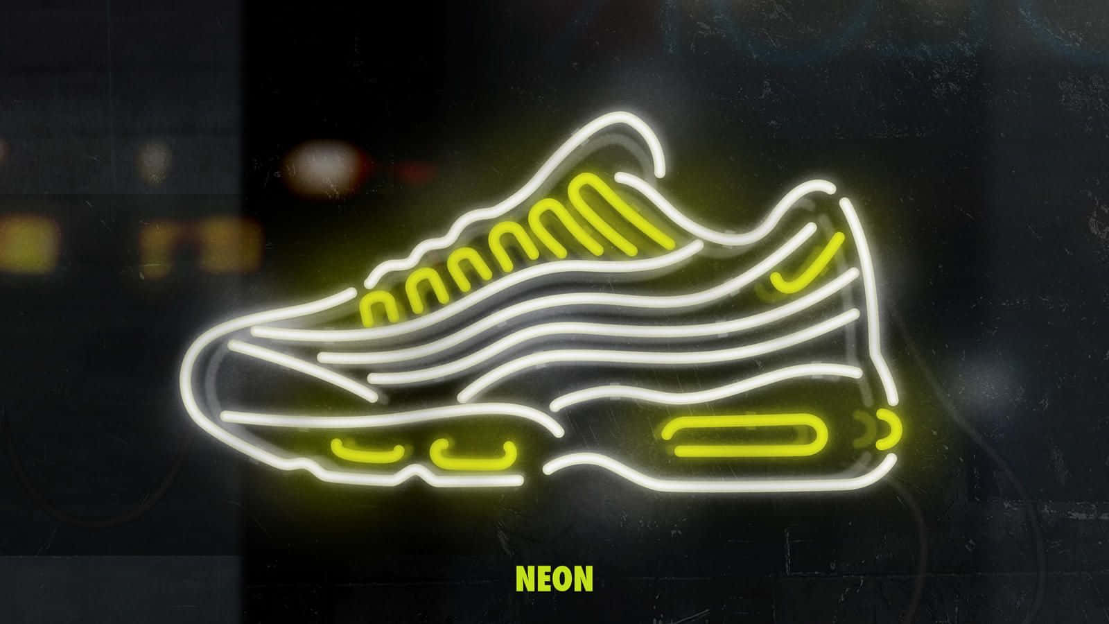 Neon Sneaker Sign Wallpaper