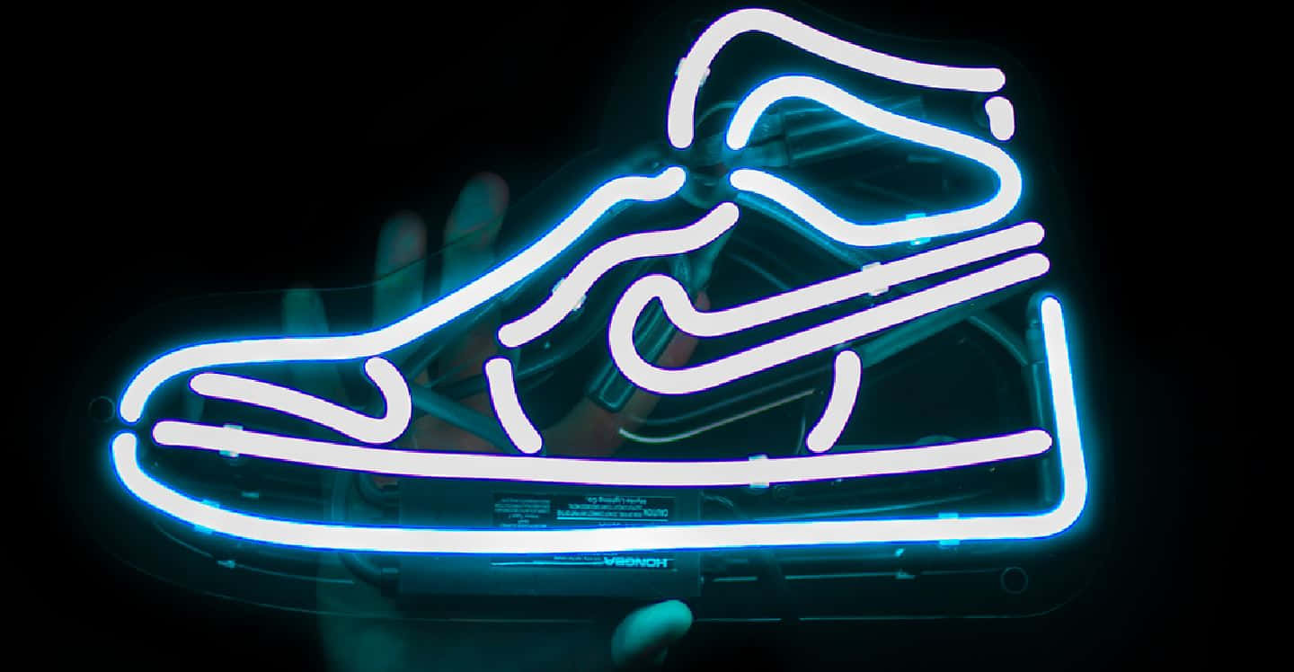 Neon Sneaker Sign Wallpaper