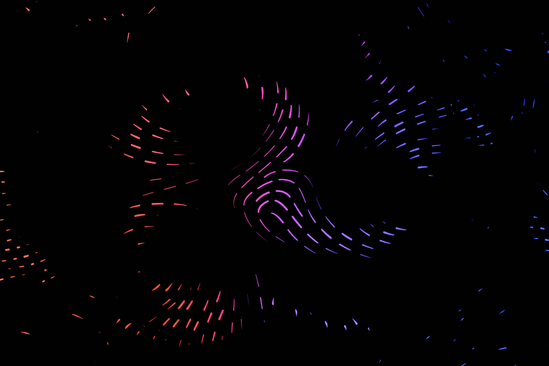 Neon Sparkles Dark Abstract