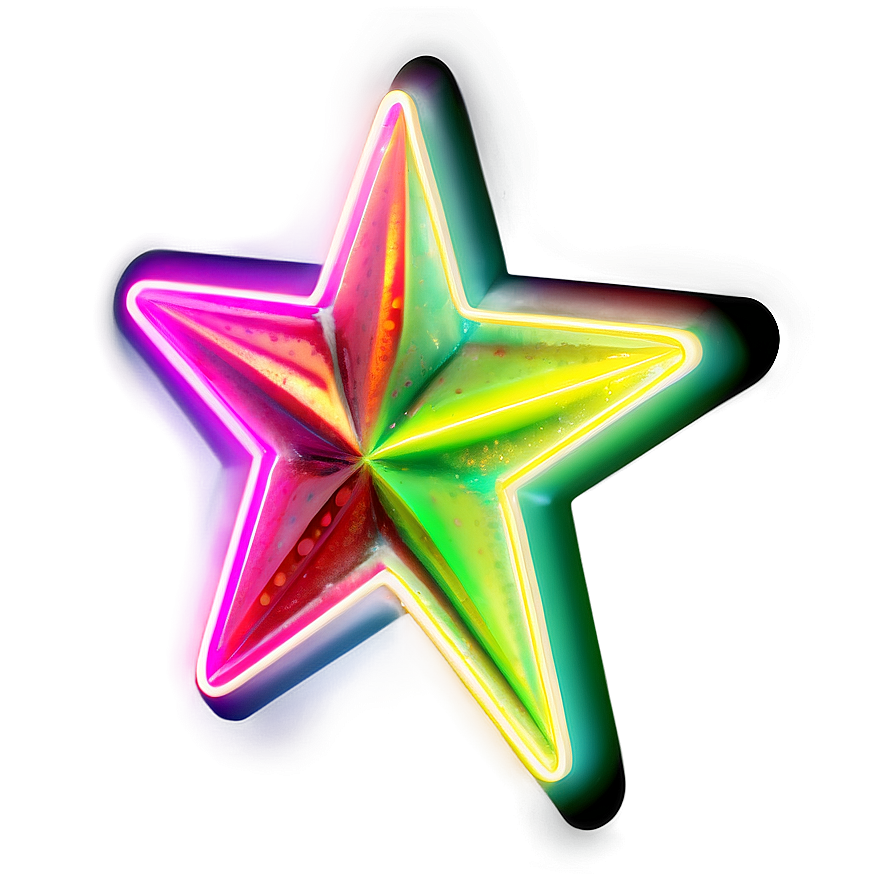Neon Star Icon Png 05252024 PNG