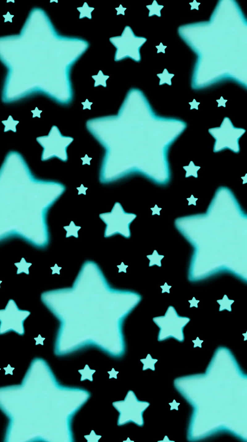 Neon_ Star_ Pattern_ Background Wallpaper