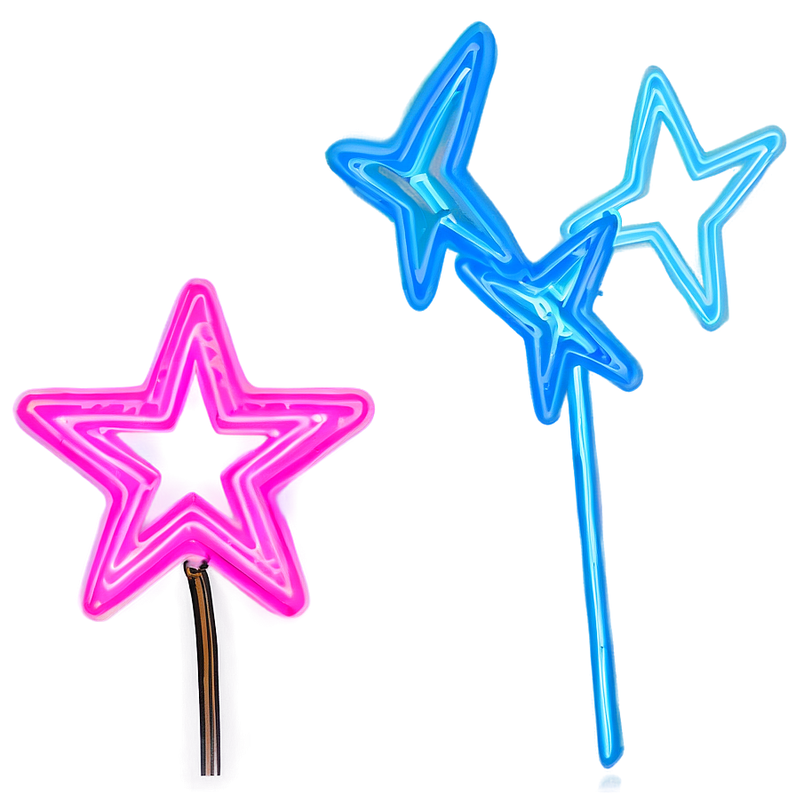 Neon Star Wand Png 81 PNG