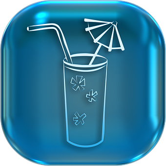 Neon Style Cocktail Icon PNG