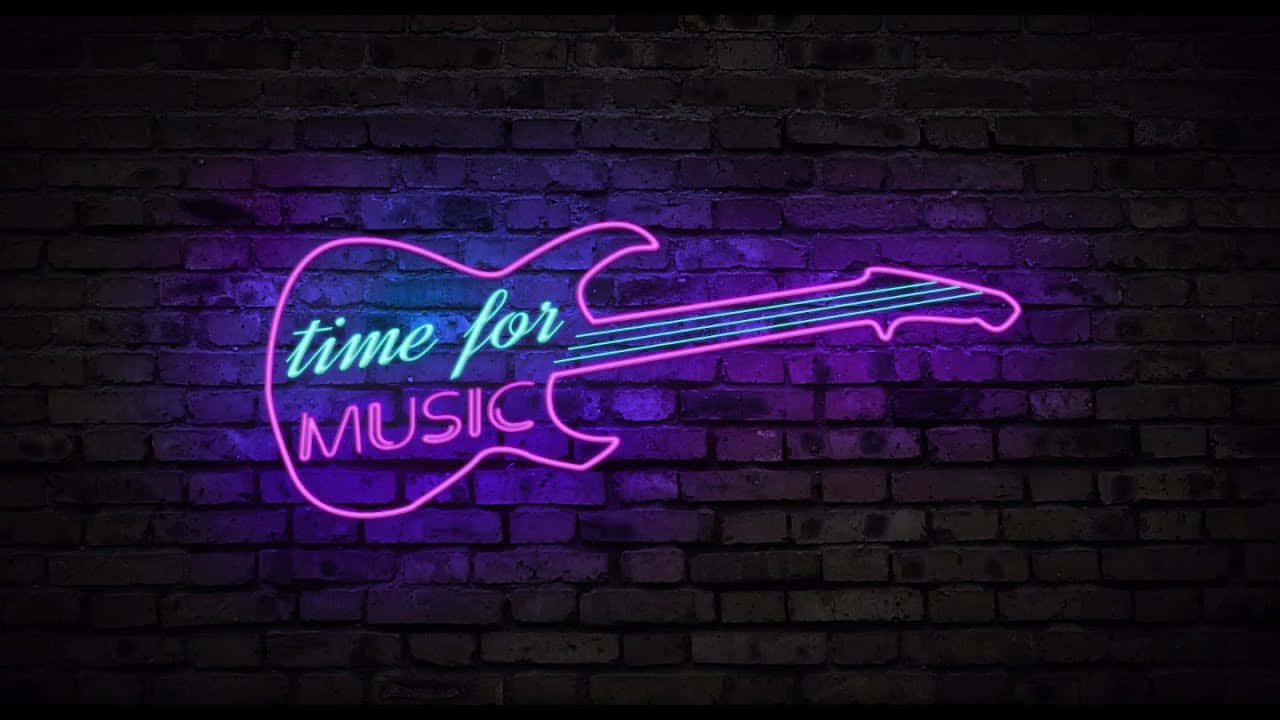 Neon Synthwave Music Vibe Wallpaper