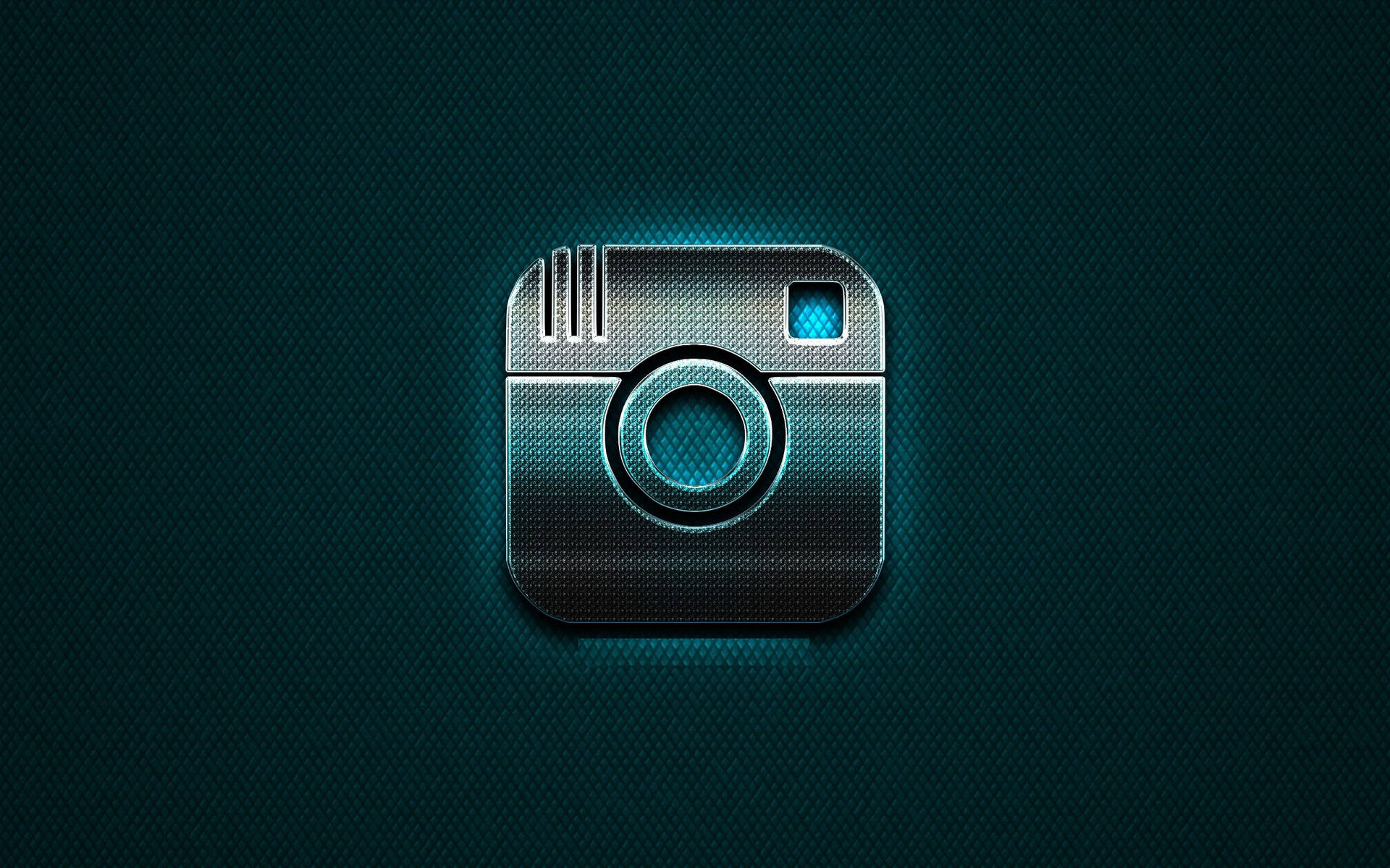 Neon Teal Instagram Logo Wallpaper