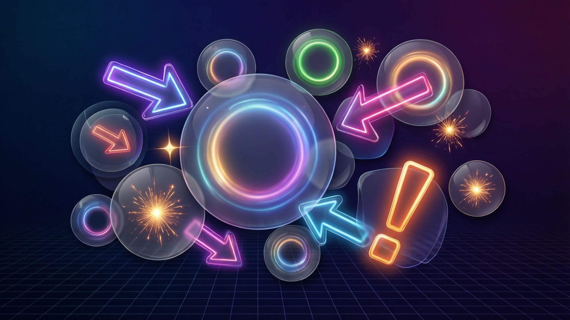 Neon Thumbnail Elements Bakgrundsbilder